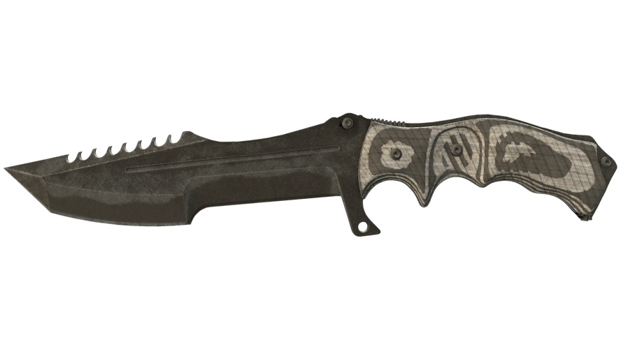 ★ Huntsman Knife | Black Laminate (Battle-Scarred)