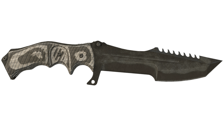 ★ Huntsman Knife | Black Laminate (Battle-Scarred)