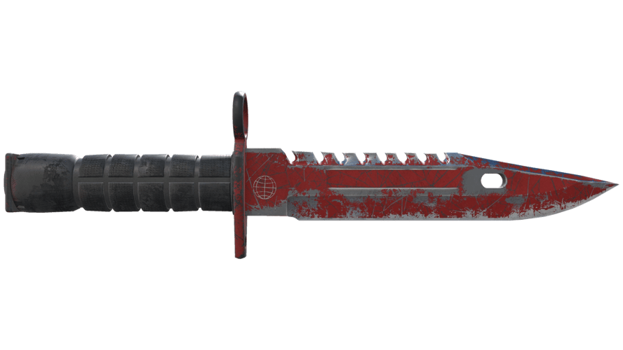 ★ M9 Bayonet | Crimson Web (Battle-Scarred)