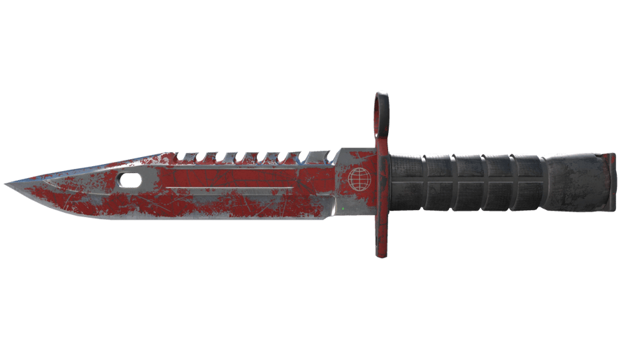★ M9 Bayonet | Crimson Web (Battle-Scarred)