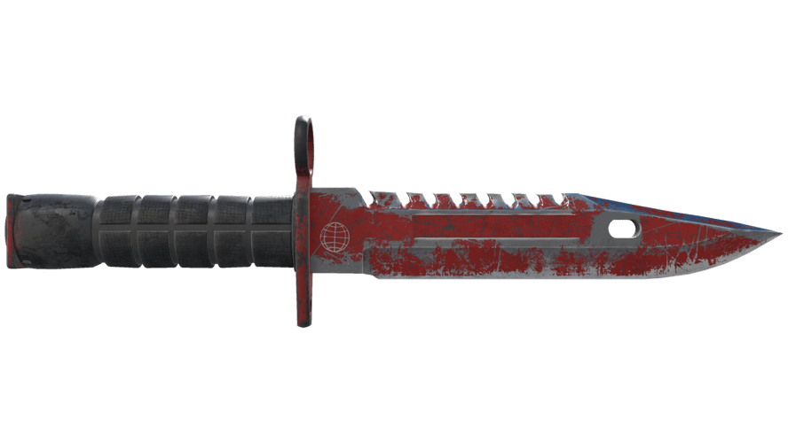 ★ M9 Bayonet | Crimson Web (Battle-Scarred)