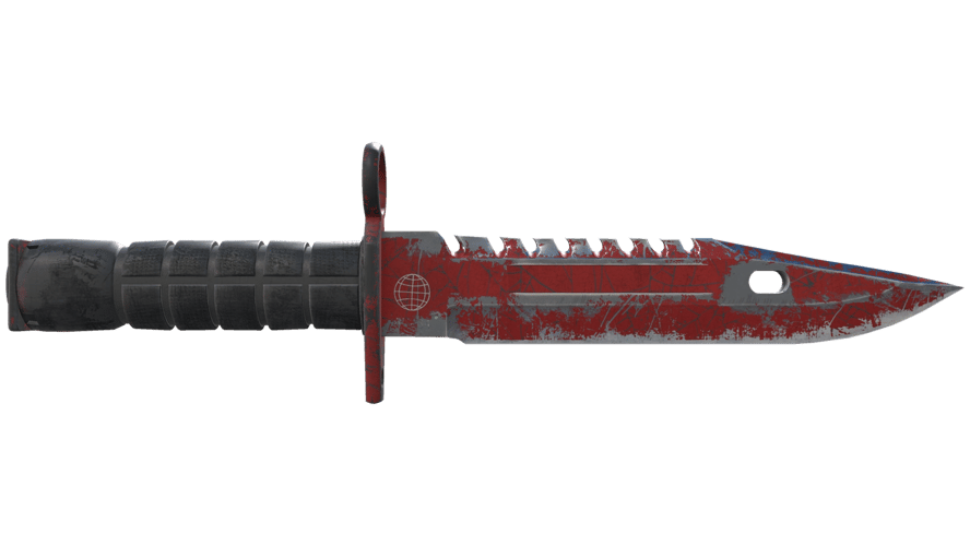 ★ M9 Bayonet | Crimson Web (Battle-Scarred)