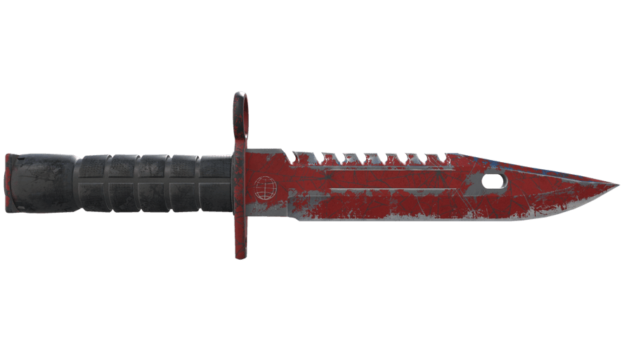 ★ M9 Bayonet | Crimson Web (Well-Worn)