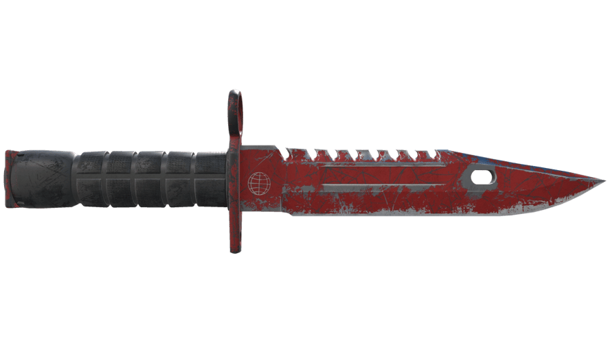 ★ M9 Bayonet | Crimson Web (Well-Worn)