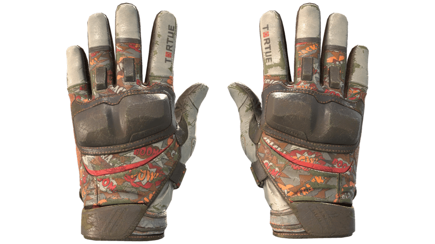 ★ Moto Gloves | POW! (Battle-Scarred)