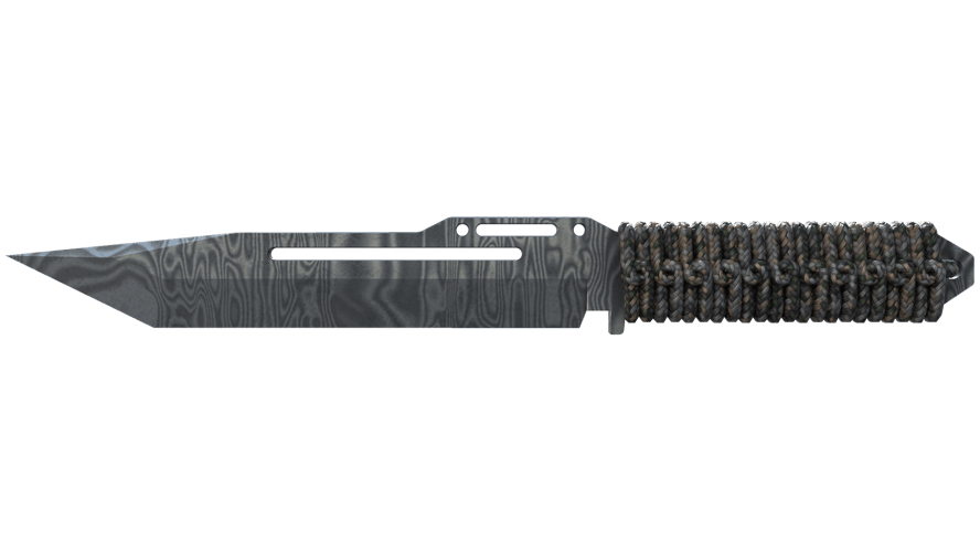 ★ Paracord Knife | Damascus Steel (Well-Worn)