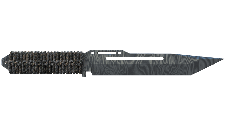 ★ Paracord Knife | Damascus Steel (Well-Worn)