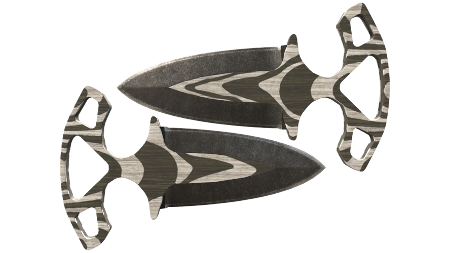 ★ Shadow Daggers | Black Laminate (Battle-Scarred)