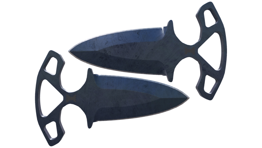 ★ Shadow Daggers | Blue Steel (Battle-Scarred)