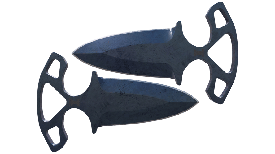 ★ Shadow Daggers | Blue Steel (Well-Worn)