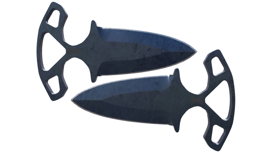 ★ Shadow Daggers | Blue Steel (Well-Worn)
