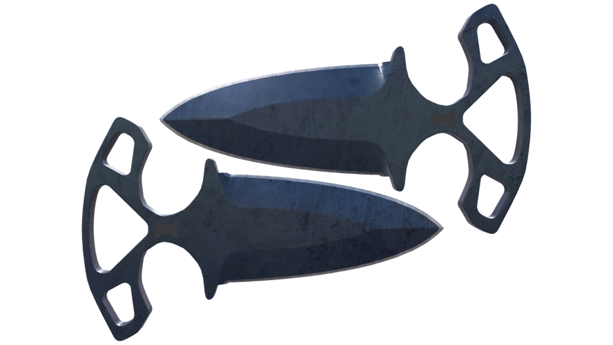 ★ Shadow Daggers | Blue Steel (Well-Worn)