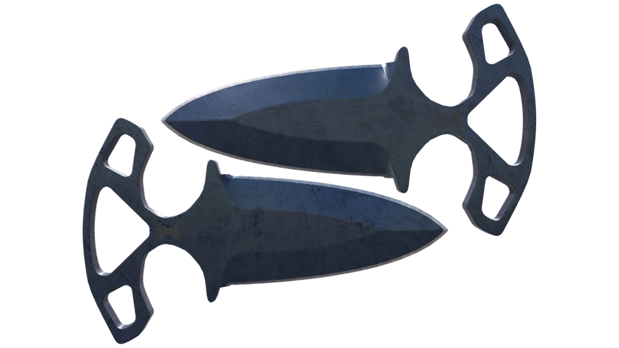 ★ Shadow Daggers | Blue Steel (Well-Worn)