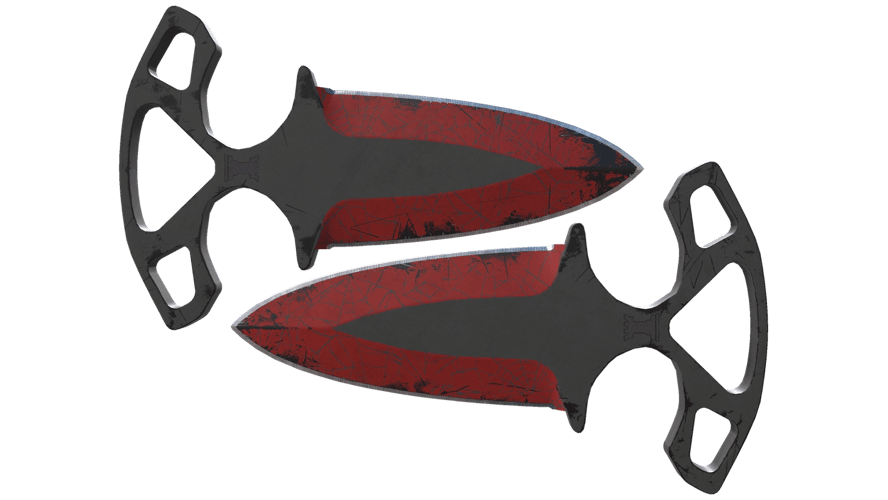 ★ Shadow Daggers | Crimson Web (Battle-Scarred)