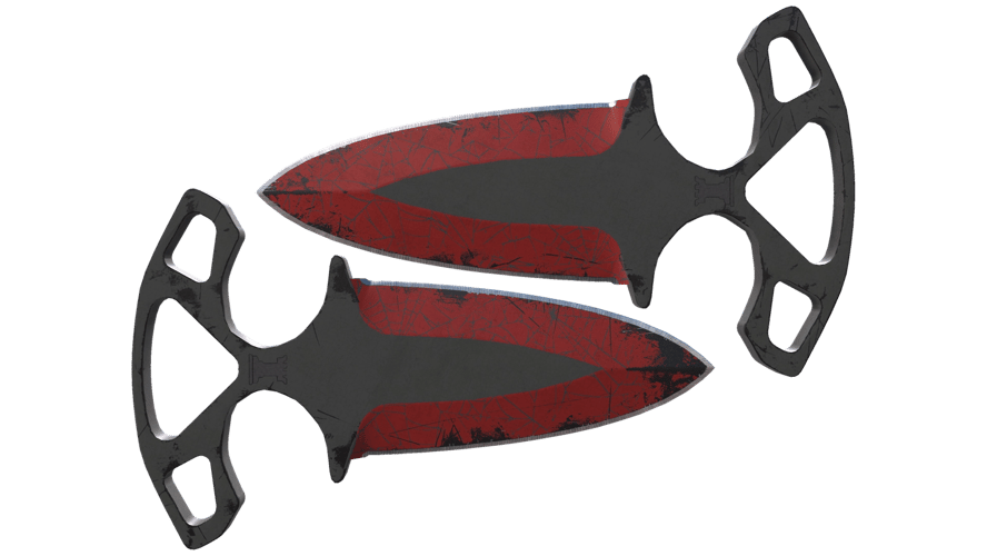 ★ Shadow Daggers | Crimson Web (Battle-Scarred)