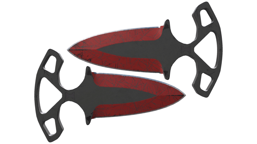 ★ Shadow Daggers | Crimson Web (Well-Worn)