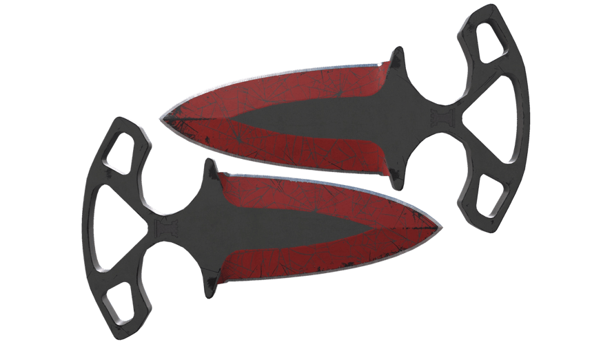 ★ Shadow Daggers | Crimson Web (Well-Worn)