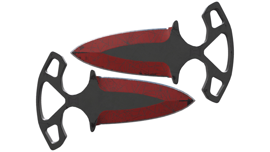 ★ Shadow Daggers | Crimson Web (Well-Worn)