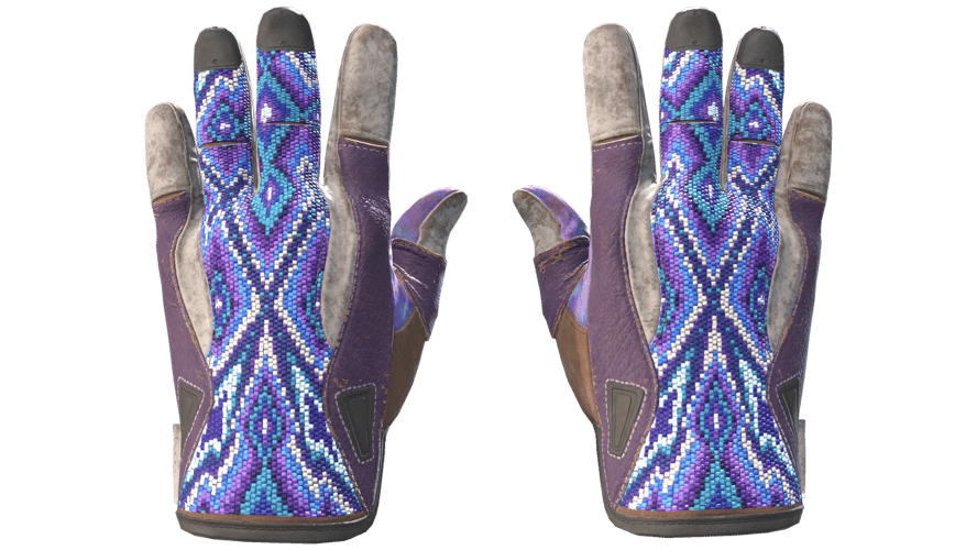 ★ Sport Gloves | Violet Beadwork (Well-Worn)