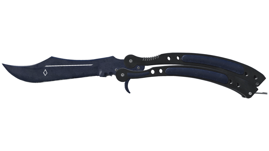 ★ StatTrak™ Butterfly Knife | Blue Steel (Battle-Scarred)