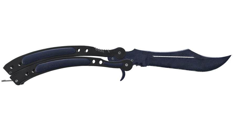 ★ StatTrak™ Butterfly Knife | Blue Steel (Battle-Scarred)