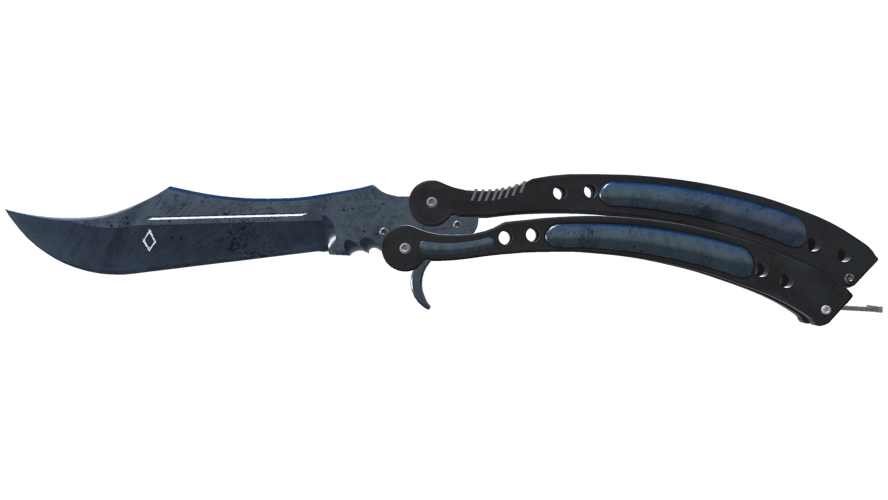 ★ StatTrak™ Butterfly Knife | Blue Steel (Factory New)