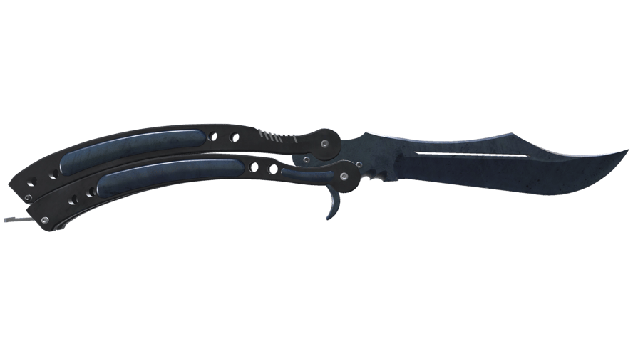 ★ StatTrak™ Butterfly Knife | Blue Steel (Field-Tested)