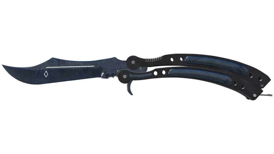 ★ StatTrak™ Butterfly Knife | Blue Steel (Minimal Wear)