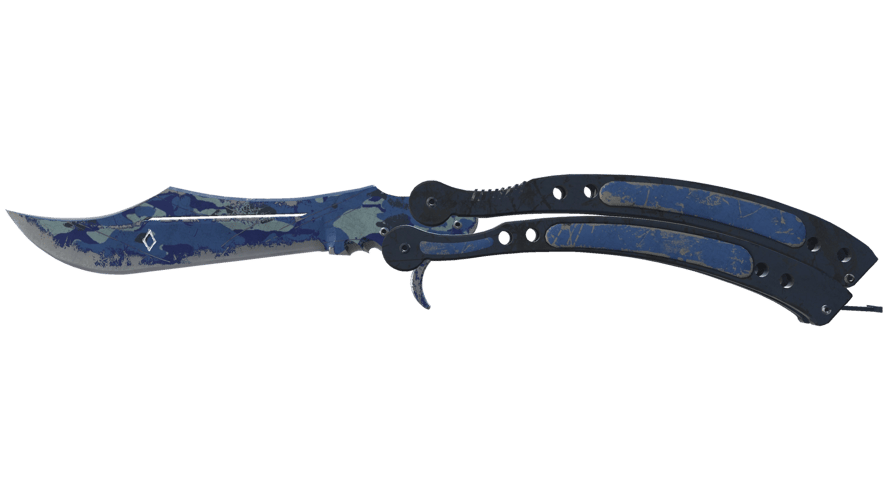 ★ StatTrak™ Butterfly Knife | Bright Water (Battle-Scarred)