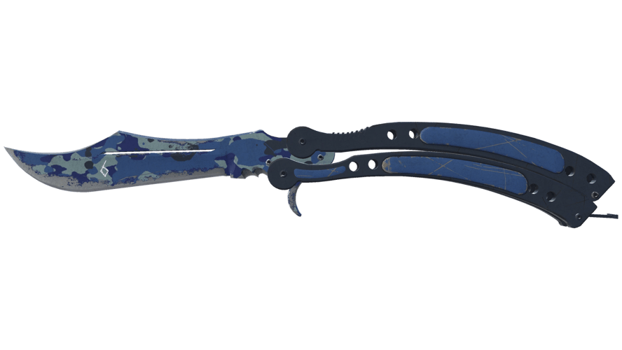 ★ StatTrak™ Butterfly Knife | Bright Water (Well-Worn)