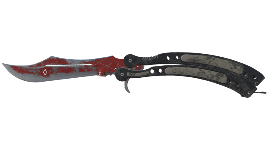 ★ StatTrak™ Butterfly Knife | Crimson Web (Battle-Scarred)