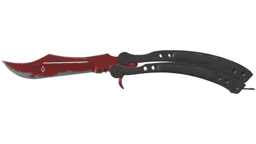 ★ StatTrak™ Butterfly Knife | Crimson Web (Well-Worn)