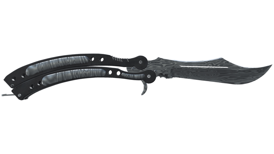 ★ StatTrak™ Butterfly Knife | Damascus Steel (Well-Worn)