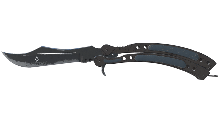 ★ StatTrak™ Butterfly Knife | Night (Well-Worn)