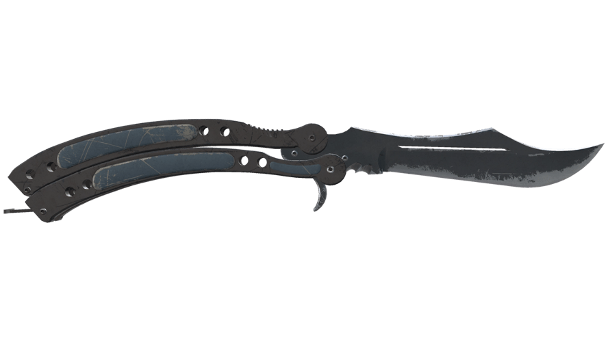 ★ StatTrak™ Butterfly Knife | Night (Well-Worn)