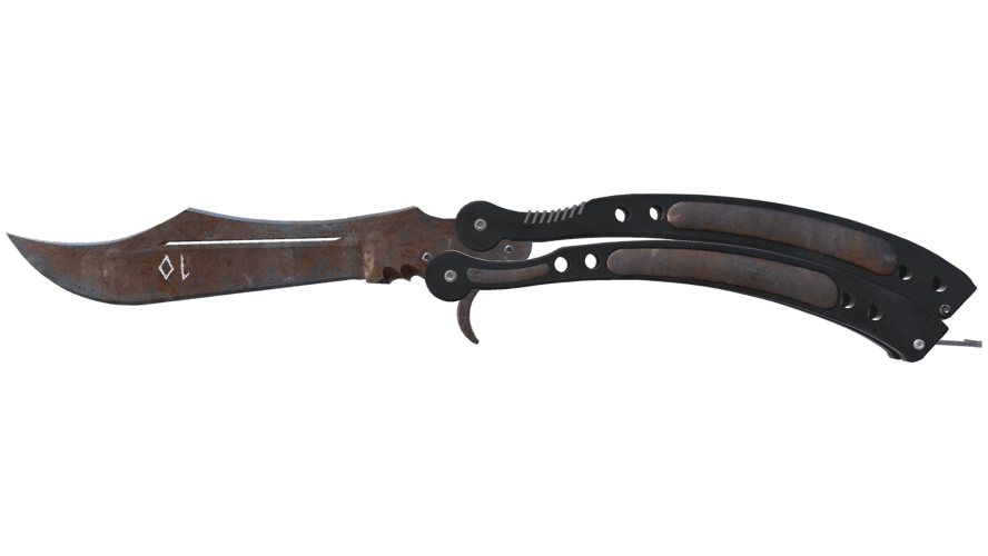 ★ StatTrak™ Butterfly Knife | Rust Coat (Well-Worn)