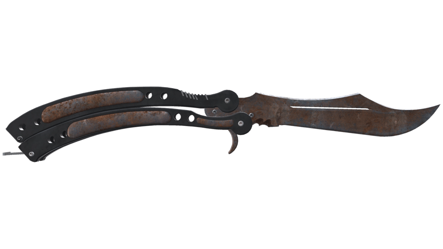 ★ StatTrak™ Butterfly Knife | Rust Coat (Well-Worn)