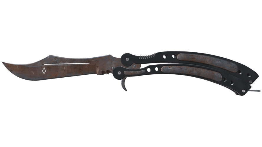 ★ StatTrak™ Butterfly Knife | Rust Coat (Well-Worn)