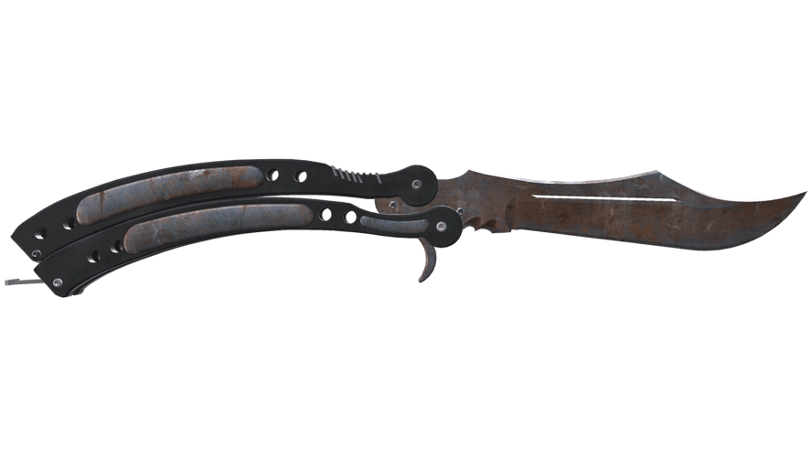 ★ StatTrak™ Butterfly Knife | Rust Coat (Well-Worn)