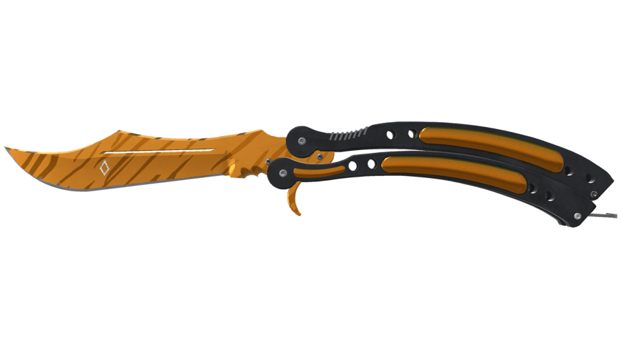 ★ StatTrak™ Butterfly Knife | Tiger Tooth (Minimal Wear)