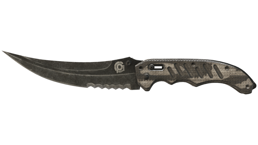 ★ StatTrak™ Flip Knife | Black Laminate (Battle-Scarred)