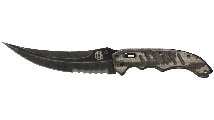 ★ StatTrak™ Flip Knife | Black Laminate (Well-Worn)