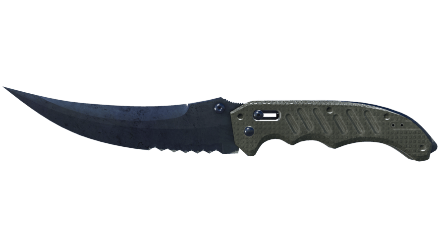 ★ StatTrak™ Flip Knife | Blue Steel (Well-Worn)
