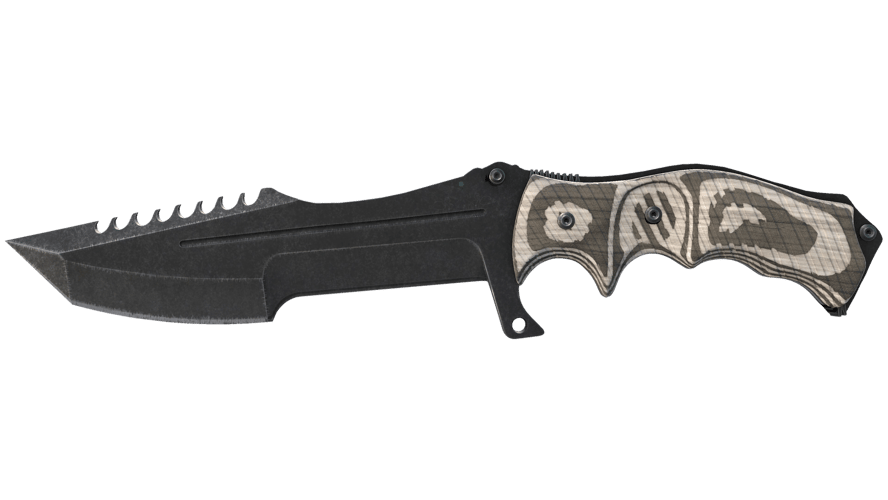 ★ StatTrak™ Huntsman Knife | Black Laminate (Factory New)