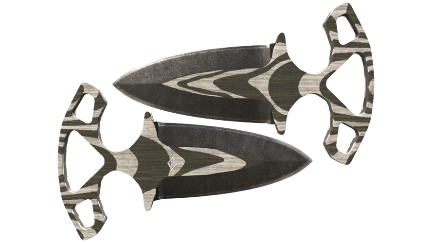 ★ StatTrak™ Shadow Daggers | Black Laminate (Battle-Scarred)