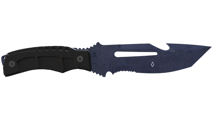 ★ StatTrak™ Survival Knife | Blue Steel (Battle-Scarred)