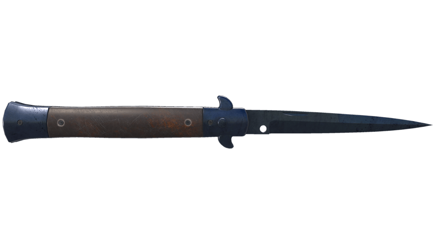 ★ Stiletto Knife | Blue Steel (Well-Worn)