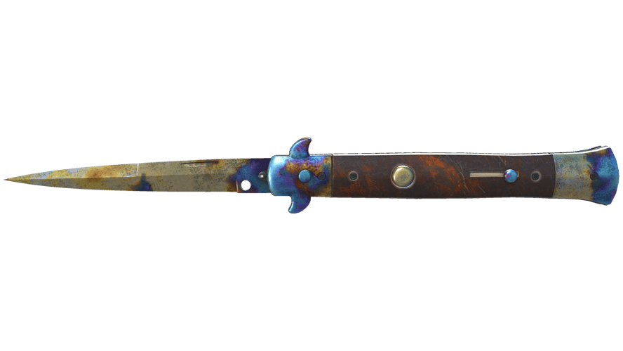 ★ Stiletto Knife | Case Hardened (Well-Worn)