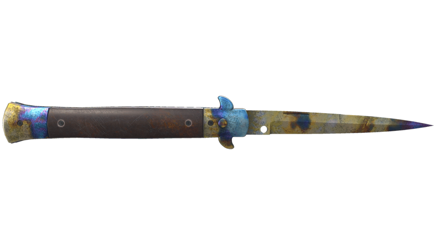 ★ Stiletto Knife | Case Hardened (Well-Worn)