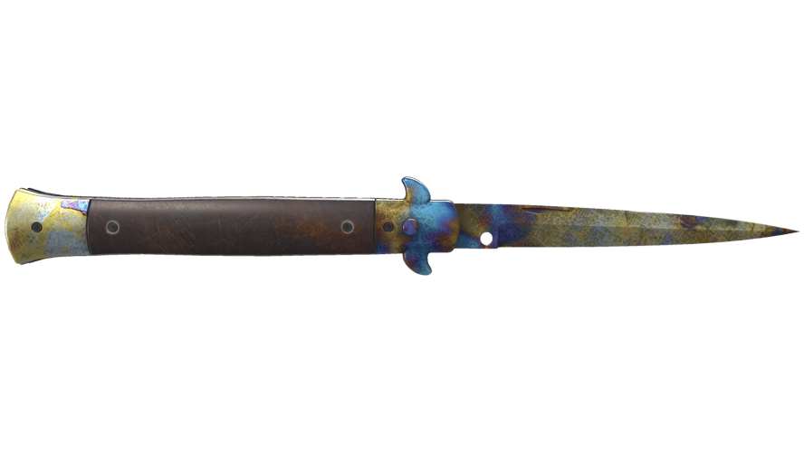 ★ Stiletto Knife | Case Hardened (Well-Worn)